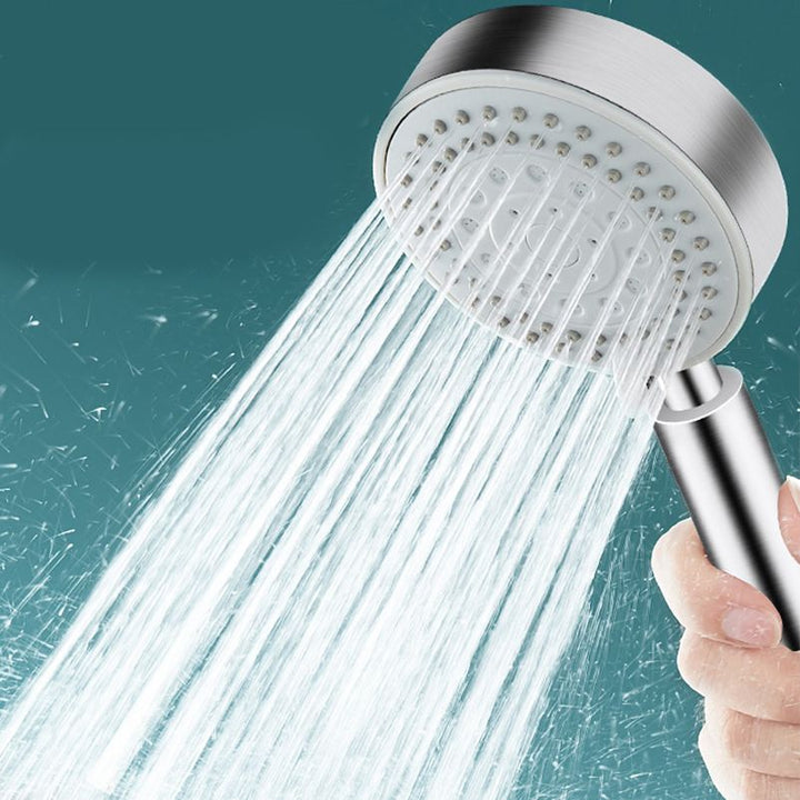 BowLift | Round self-cleaning handheld shower adjustable spray pattern stainless steel hand shower
