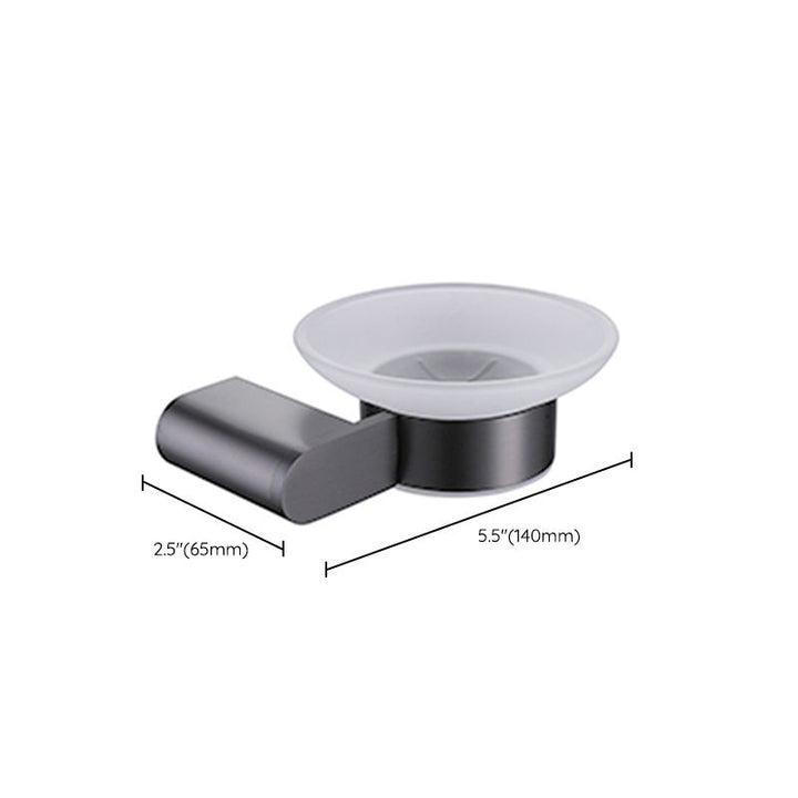 BowLift | Dark gray modern bathroom accessory set stainless steel bathroom accessory set