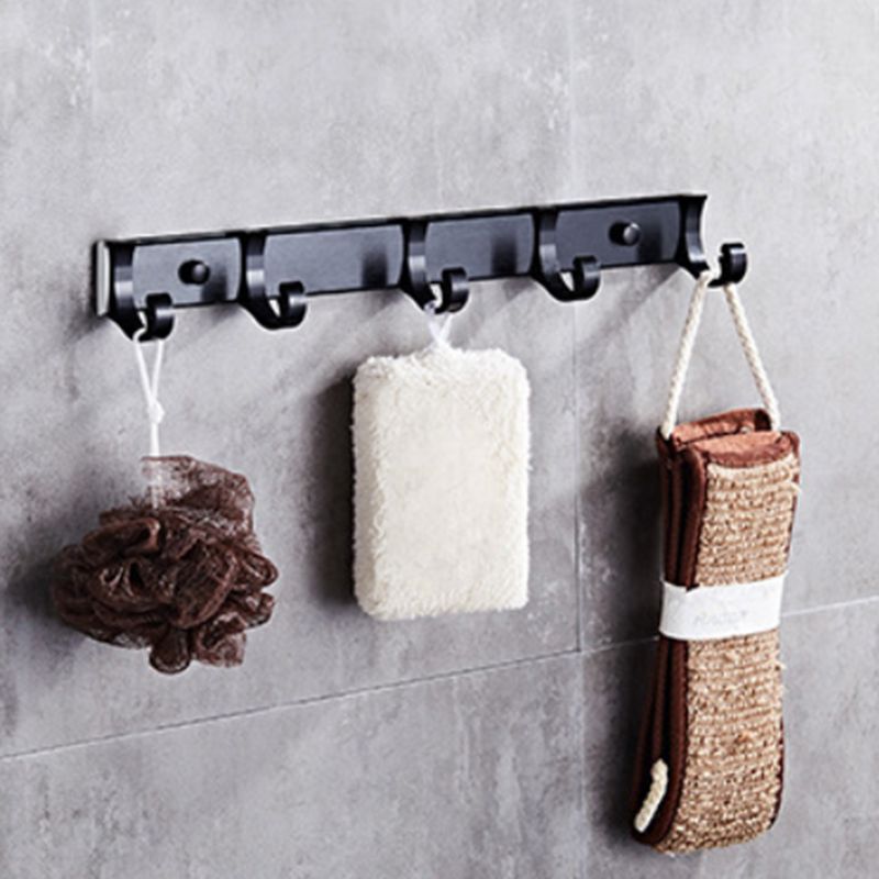BowLift | Modern 5/6-piece bathroom accessory set with bathroom shelf/robe hooks/towel bar
