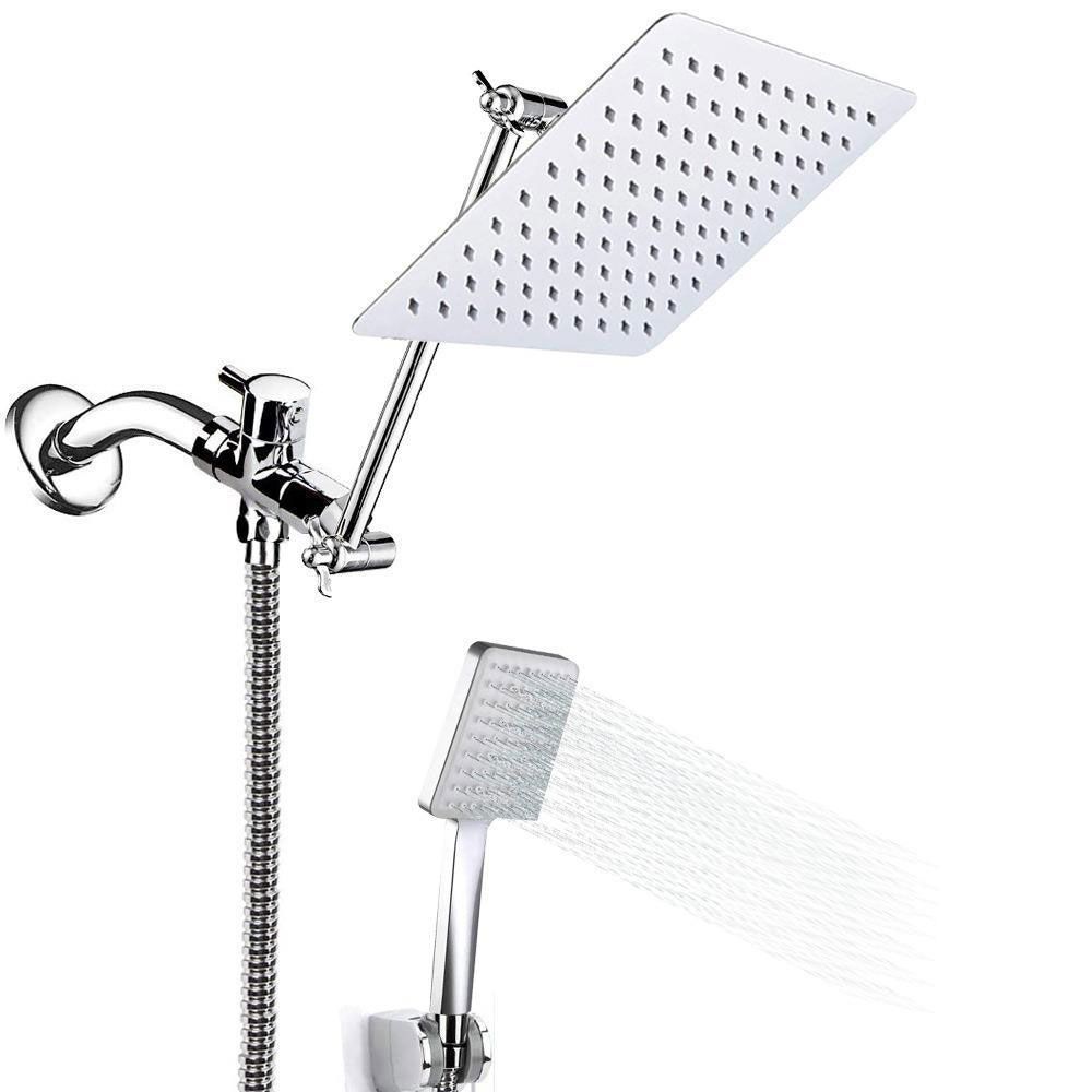 BowLift | Contemporary Shower Head Combination Polished Stainless Steel Wall-Mounted Shower Head