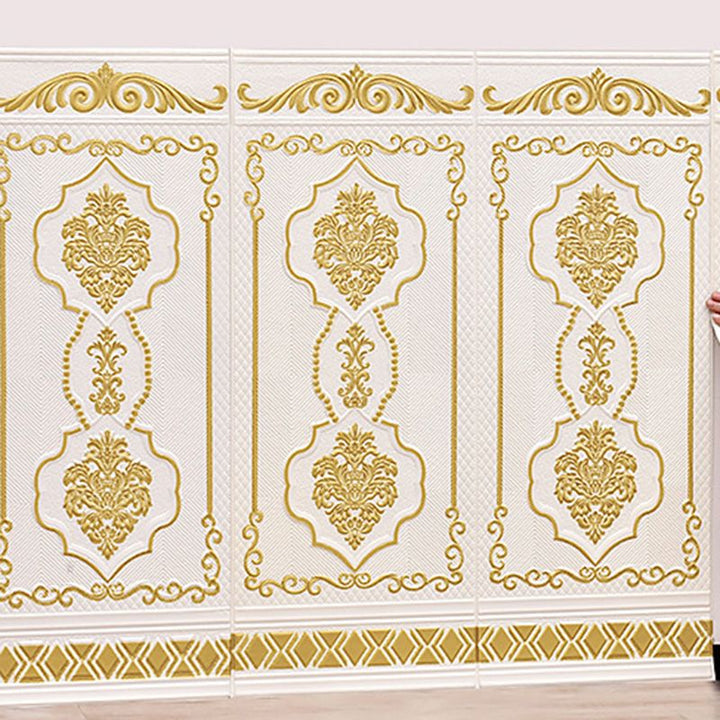 BowLift | 3D embossed wall panel Glam style waterproof wall panel for the living room