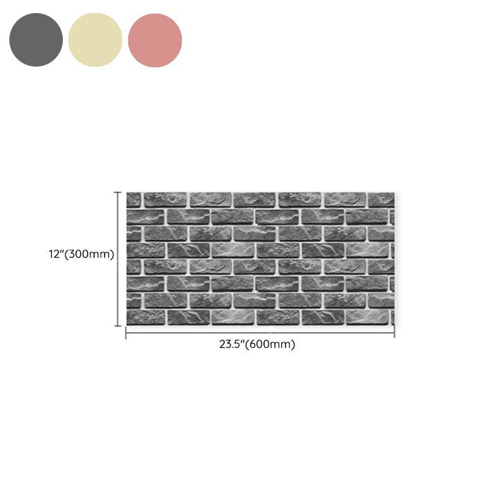 BowLift | Industrial Wall Ceiling 3D Artificial Brick Living Room Peel and Stick Covering (5-Pack)