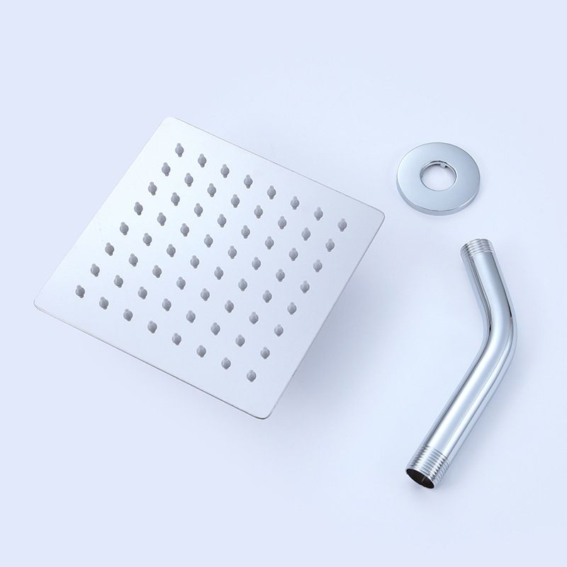 BowLift | Square Stainless Steel Showerhead in Silver 6-Inch Fixed Showerhead