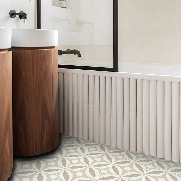 BowLift | Square Stain-Resistant Peel & Stick Tile with Pattern Single Tile for Splash Wall