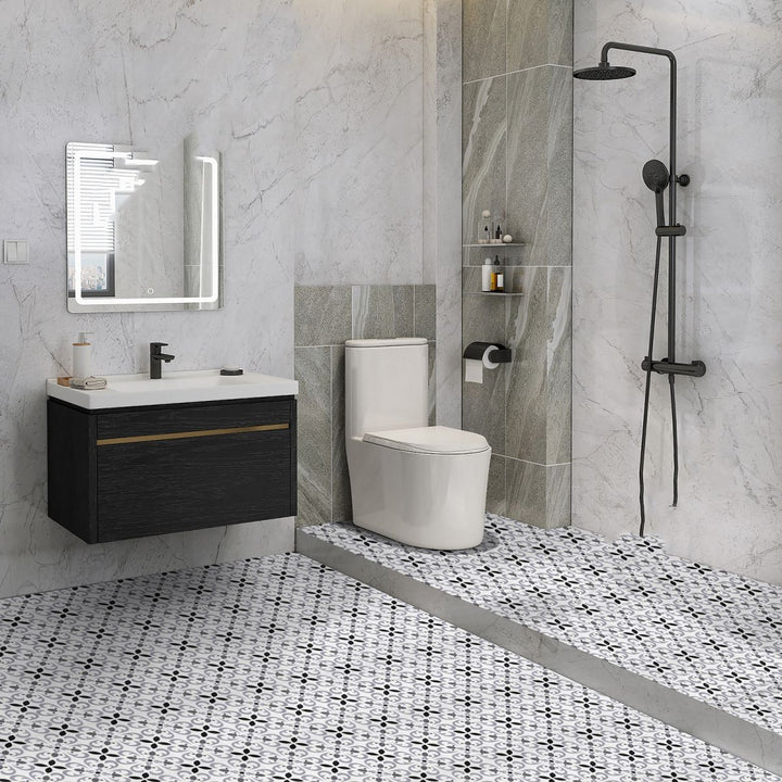 BowLift | Peel & Stick Vinyl Flooring Lightly patterned vinyl flooring with a matte sheen
