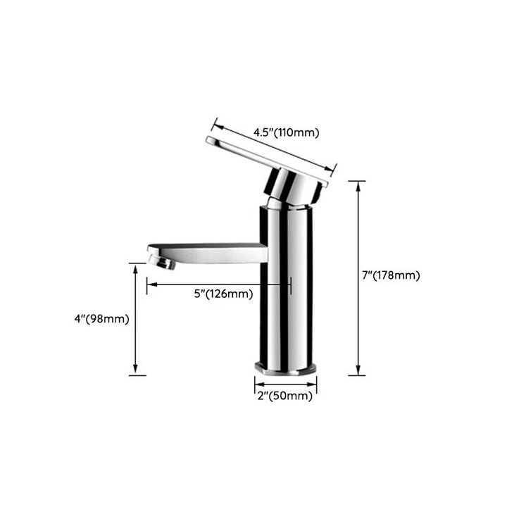 BowLift | Bathroom Faucet Brass Lever Handle Single Hole Sink Faucet