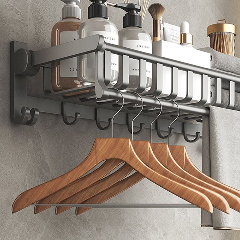BowLift | Modern gray aluminum bathroom accessory set