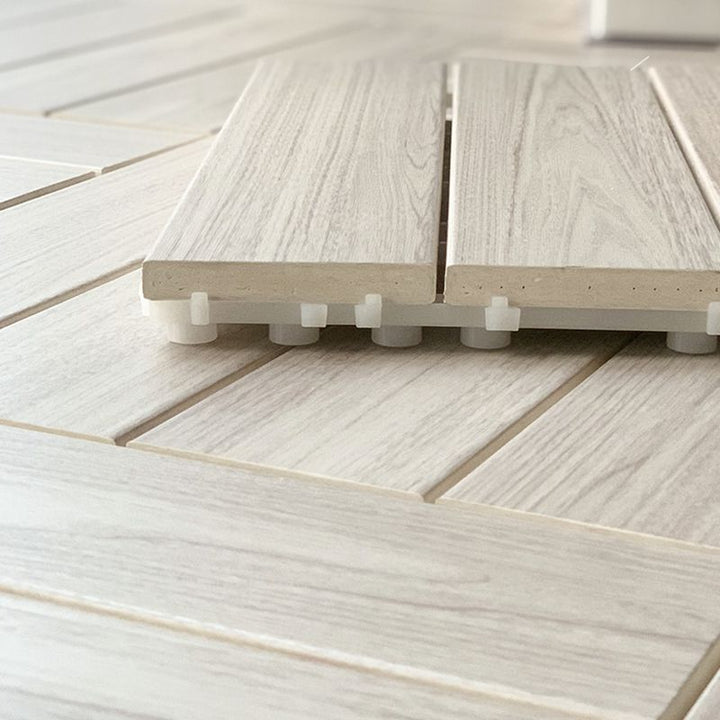 BowLift | Ground Patio Square Stripe Composite Waterproof Deck Board
