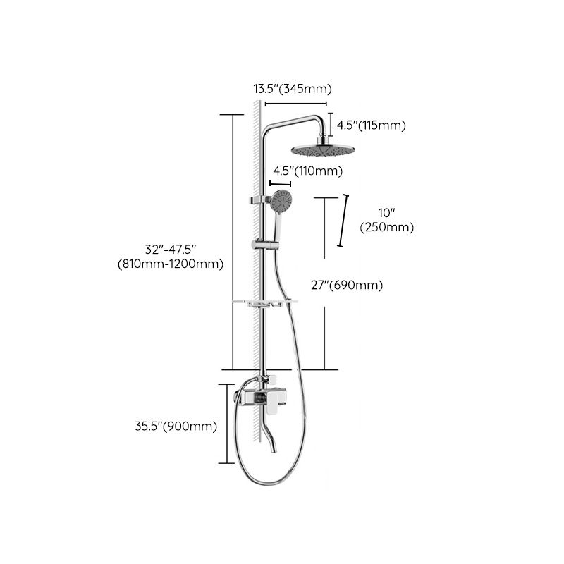 BowLift | Modern print-balanced converter faucet shower head shower fitting on the wall
