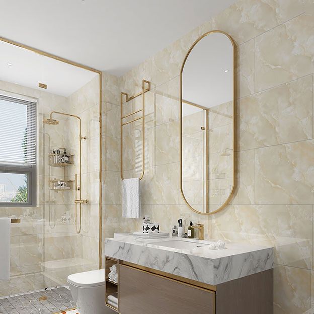 BowLift | 12" x 24" marbling single plate waterproof backsplash wall tile for bathroom