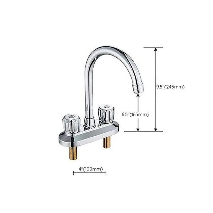 BowLift | Modern Style Bathroom Faucet Dual Handle Faucet Swivel Spout Faucet
