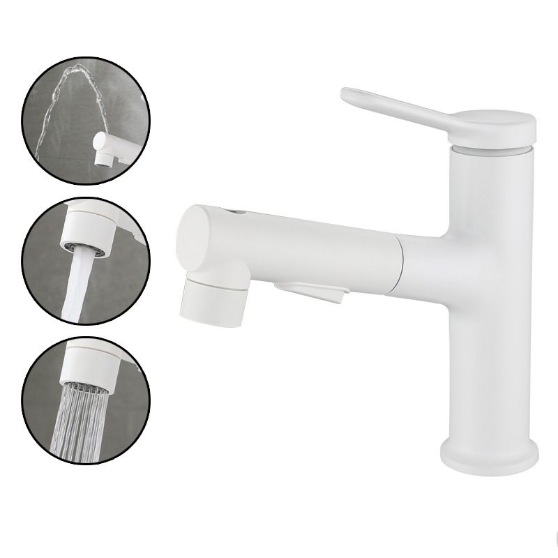 BowLift | Modern Extendable Sink Faucet Bathroom Faucet Brass 1 Handle Sink Faucet with Water Hose