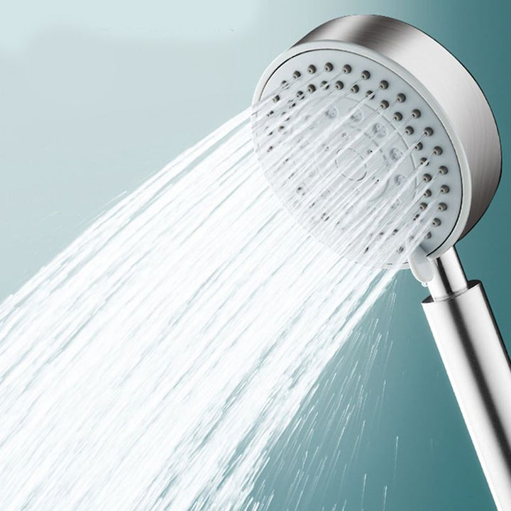BowLift | Round self-cleaning handheld shower adjustable spray pattern stainless steel hand shower