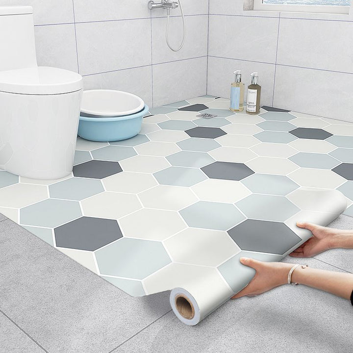 BowLift | Bathroom 3.5 mm Vinyl Floor Square Peel and Stick PVC Flooring