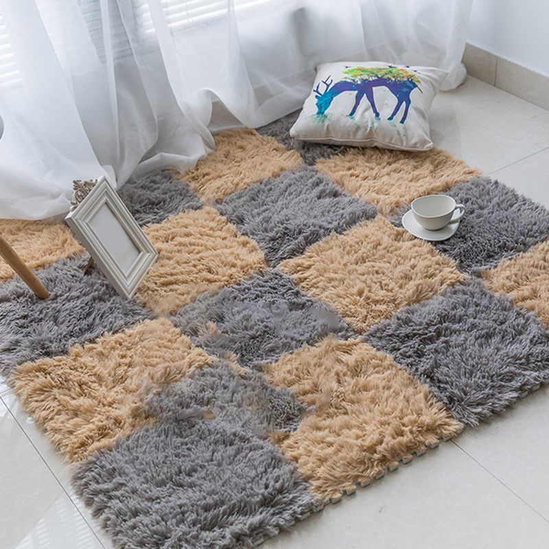 BowLift | Basic carpet tiles solid color long pile square bedroom carpet tiles