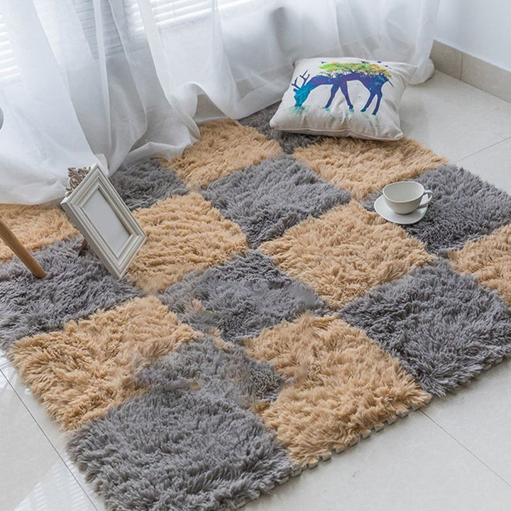 BowLift | Basic carpet tiles solid color long pile square bedroom carpet tiles
