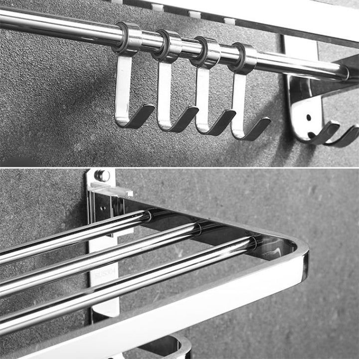 BowLift | Modern Stainless Steel Bathroom Set Silver Bathroom Accessory Set