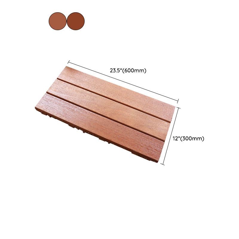 BowLift | Classic wooden deck tiles connecting composite patio tiles