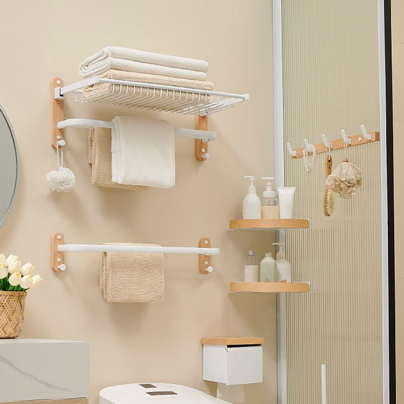 BowLift | Aluminium and Wood Bathroom Accessories Set White Bathroom Accessories Kit