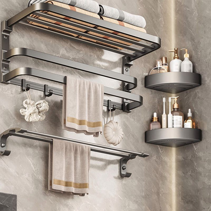 BowLift | Traditional bathroom accessory as a single piece or in a set in gray