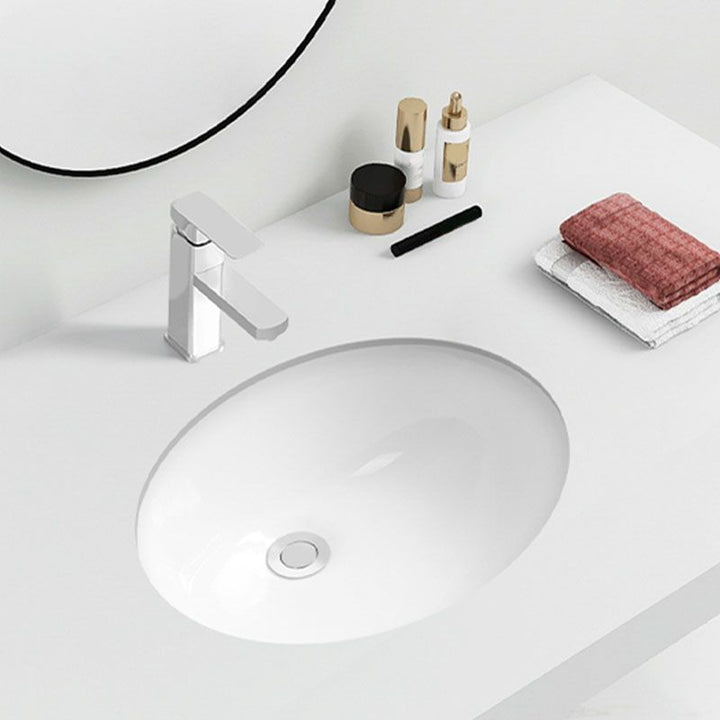 BowLift | Modern Oval Washstand Ceramic Table Installation Sink Bathroom