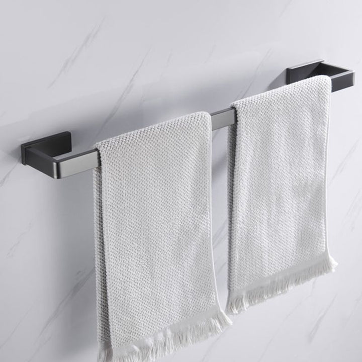 BowLift | Gray 5-piece modern bathroom accessory set made of stainless steel