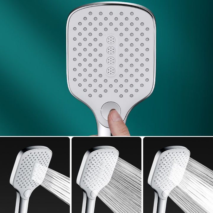 BowLift | Contemporary Fixed Head Square Supercharged Showerhead Combo
