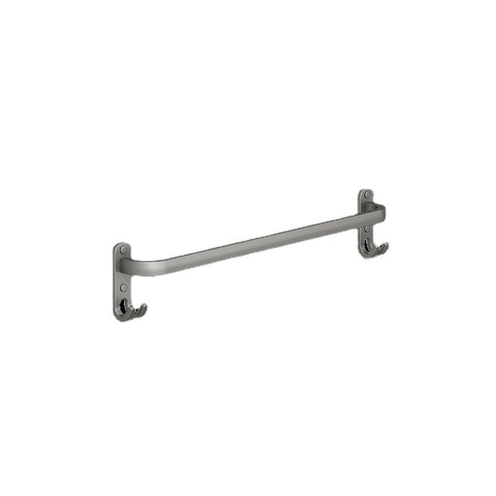 BowLift | 2-piece modern bathroom accessory set made of aluminum matte gray towel bar
