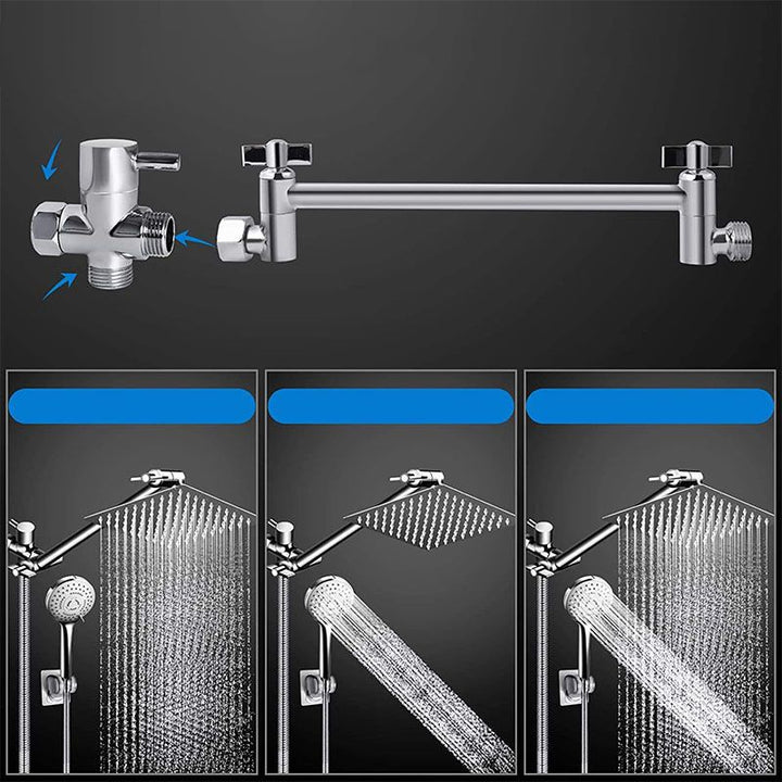BowLift | Modern shower combination spray 5 setting patterns handheld shower head with large shower head