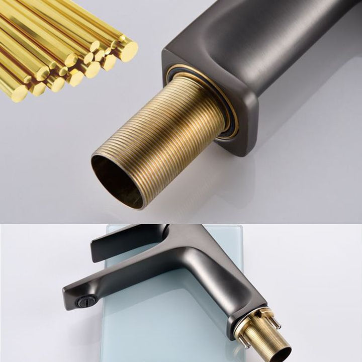 BowLift | Modern Vessel Sink Faucet Copper Lever Handle Low Arc Vessel Faucet for the Bathroom