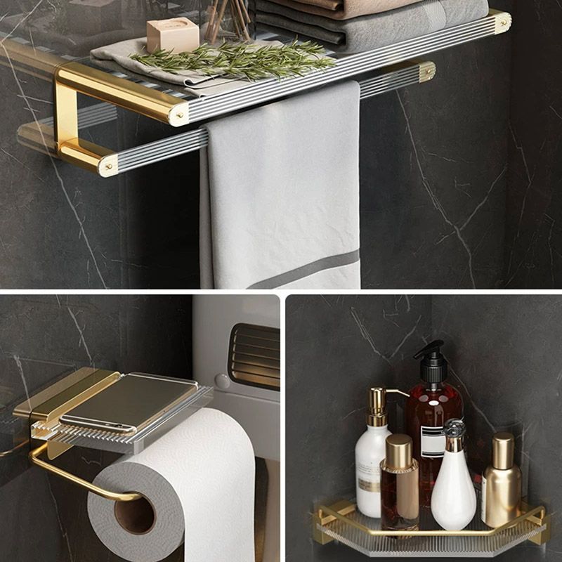 BowLift | Modern Bathroom Accessories Set Bathroom Shelf Gold Towel Holder Bathroom Hardware Set