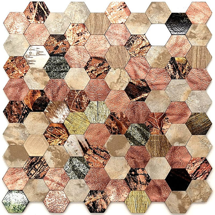 BowLift | Water-repellent Peel & Stick Tile Hexagonal Mosaic for Splash Wall