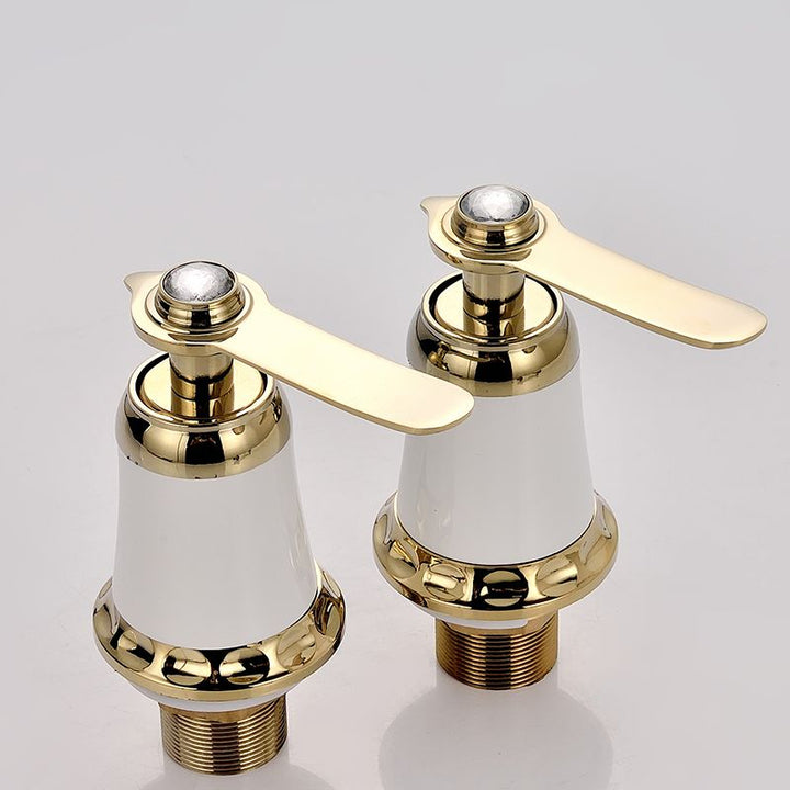BowLift | Glam Bathtub Faucet Trim Deck Mounted Lever Handle Swivel Spout Bathtub Faucet