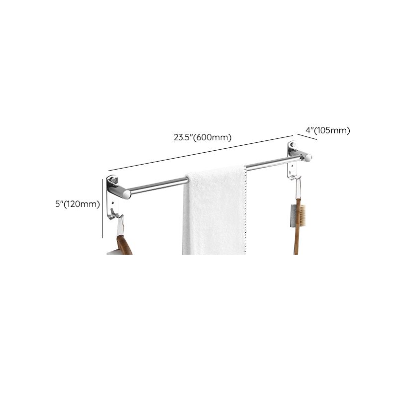 BowLift | Modern Bathroom Set with Bathroom Shelf/Towel Bar Polished Chrome Bathroom Accessory Set
