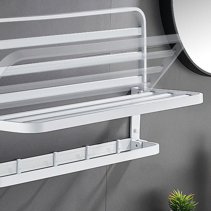 BowLift | Modern Bathroom Accessory Set Towel Bar Bathroom Shelf White Bathroom Accessory Set
