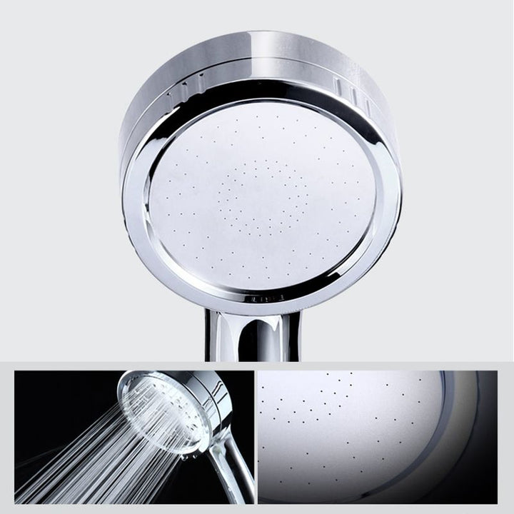 BowLift | Modern hand shower head 5 spray patterns Chrome Round Wall mounted shower head
