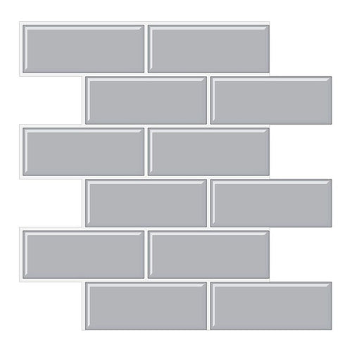 BowLift | Tile Peel & Stick Rectangle Waterproof Solid Plastic Peel & Stick Subway Tile for Shower