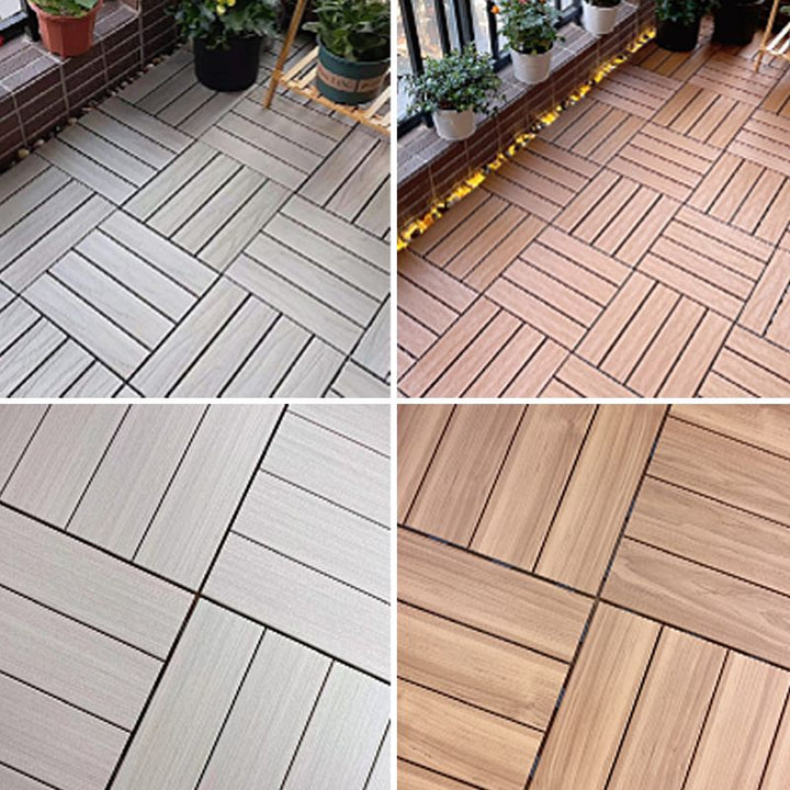 BowLift | Square Engineer Wooden Floor Water Repellent Smooth Tile for Patio Garden