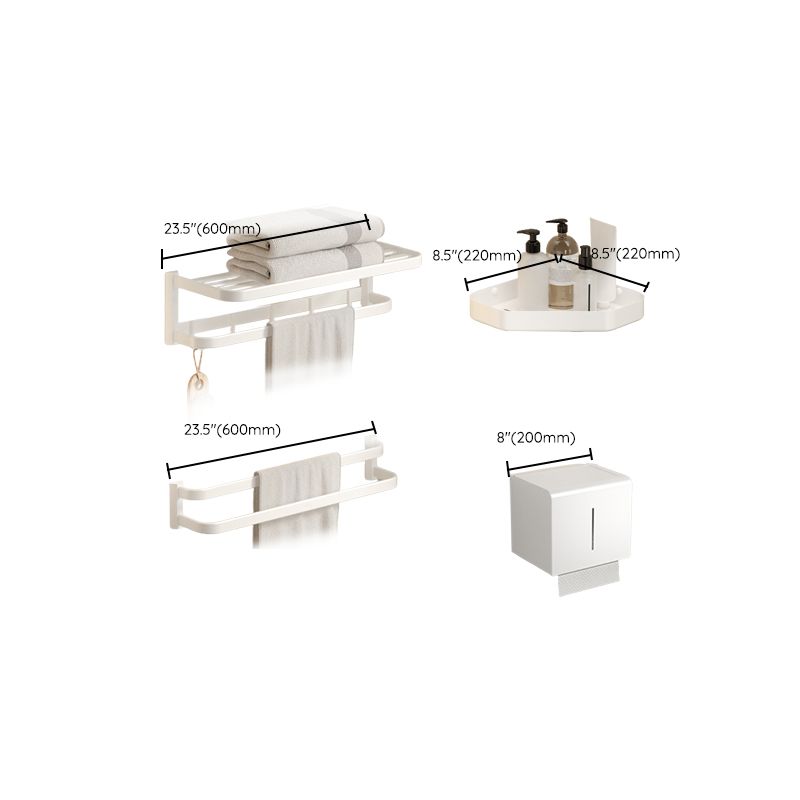 BowLift | Modern White Bathroom Accessories Set Bathroom Shelf Paper Holder Bathroom Accessories Kit