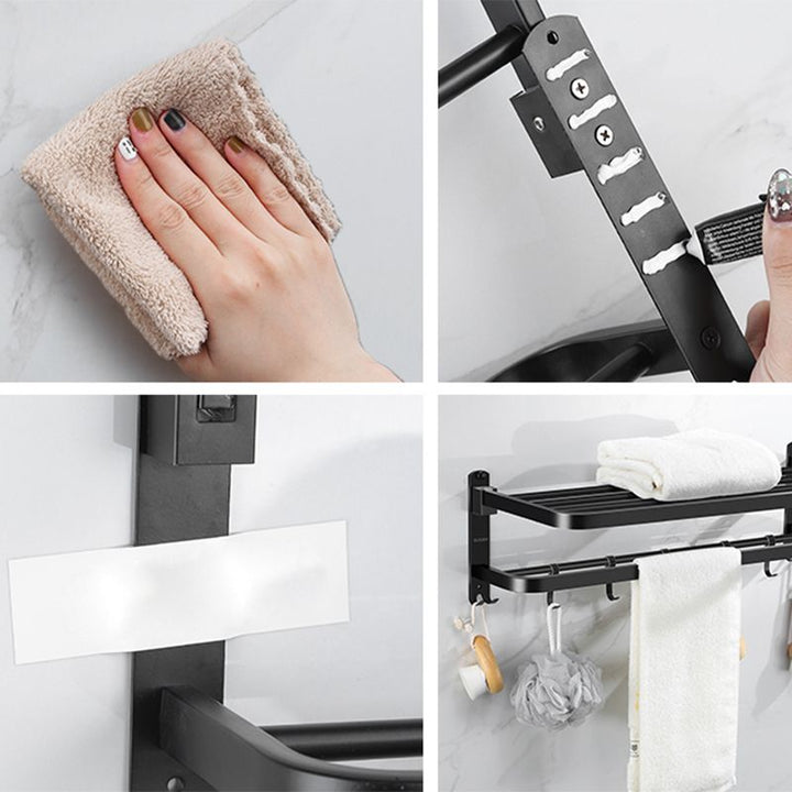 BowLift | Matte black bathroom accessory set Modern bathroom accessory hardware set