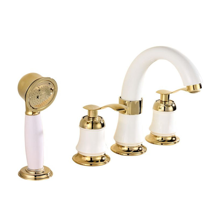 BowLift | Tradition Bathtub Filler Trim Deck-Mounted Swing Spout Bathtub Filler
