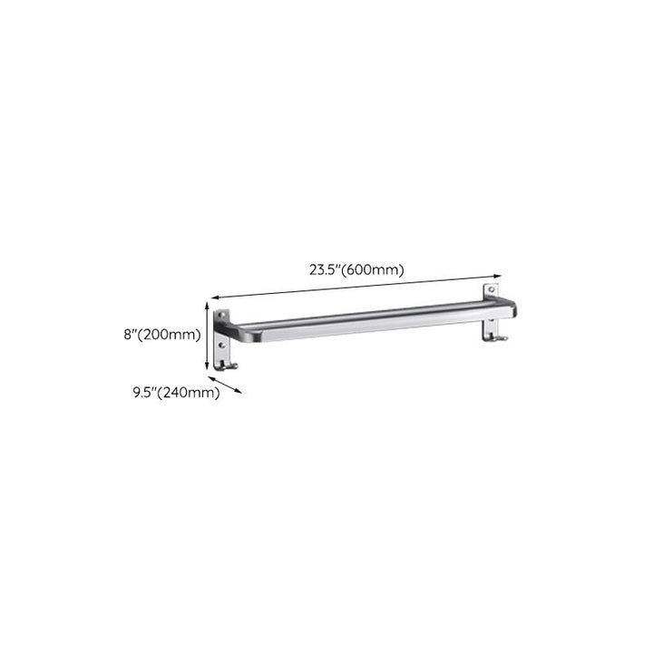 BowLift | Polished Chrome Modern Bathroom Accessory Set in Stainless Steel with Bath Shelf/Towel Bar