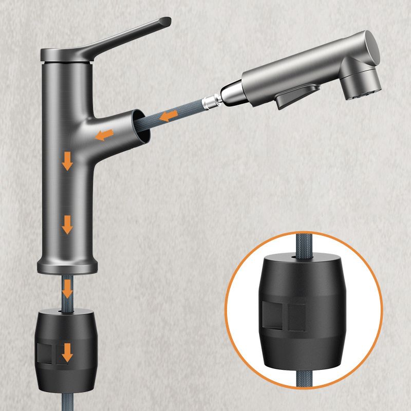 BowLift | Modern Sink Faucet Uniform Color Metal Sink Bathroom Faucet