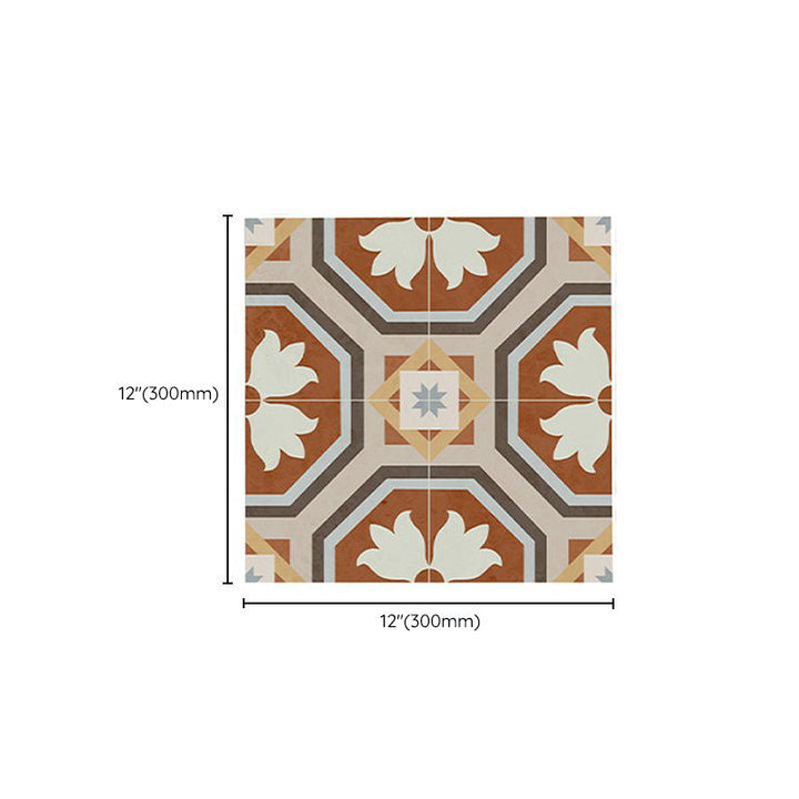 BowLift | Square Indoor Vinyl Floor Peel and Stick Flower Pattern Waterproof Vinyl Floor