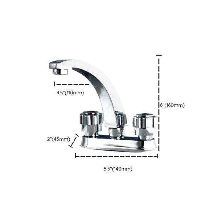 BowLift | Modern Style Vessel Faucet Copper Knob Handle Low Arc Vessel Faucet