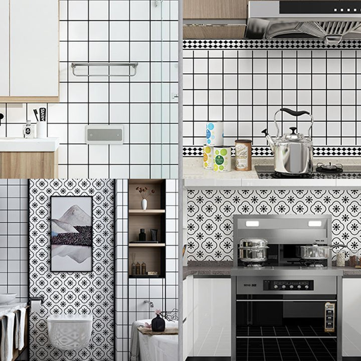 BowLift | PVC Rectangular 12" X 23" 5-Pack Peel & Stick Mosaic Tile Kitchen and Bathroom Backsplash