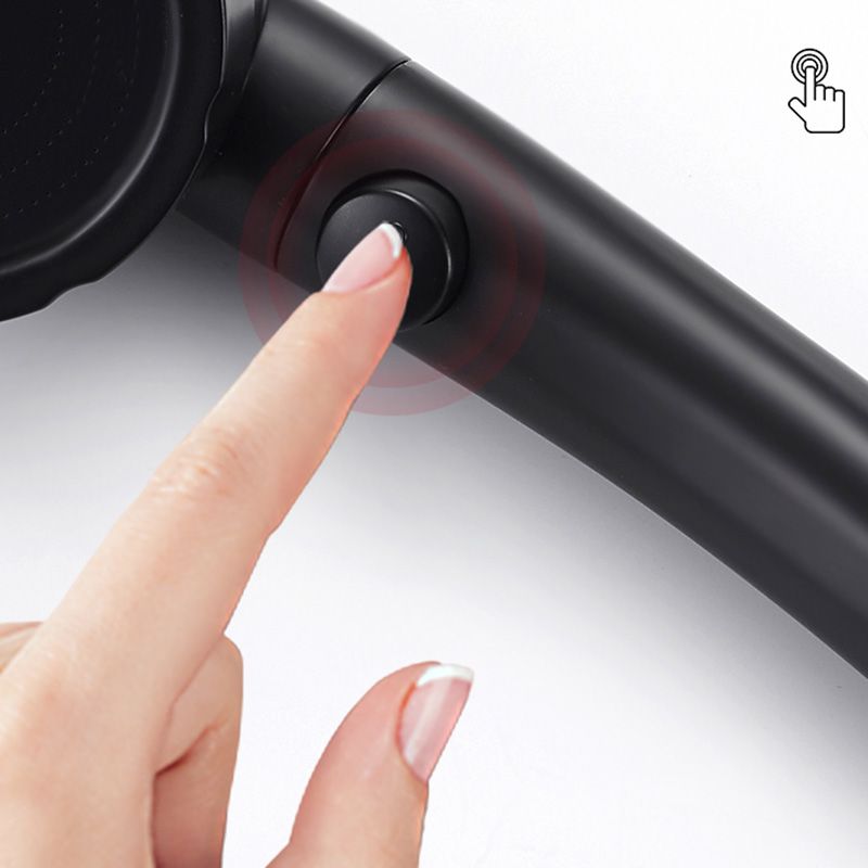 BowLift | Contemporary Shower Head Round Handheld Shower Head Combination in Black