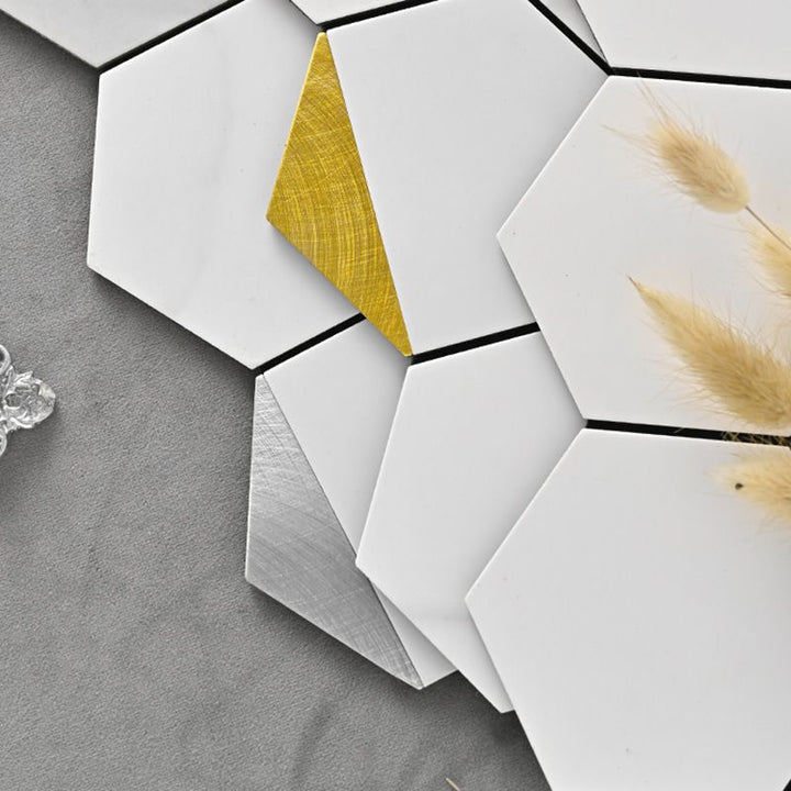 BowLift | Hexagonal Modern Peel and Stick Tiles Mosaic Tiles Peel and Stick Backsplashes