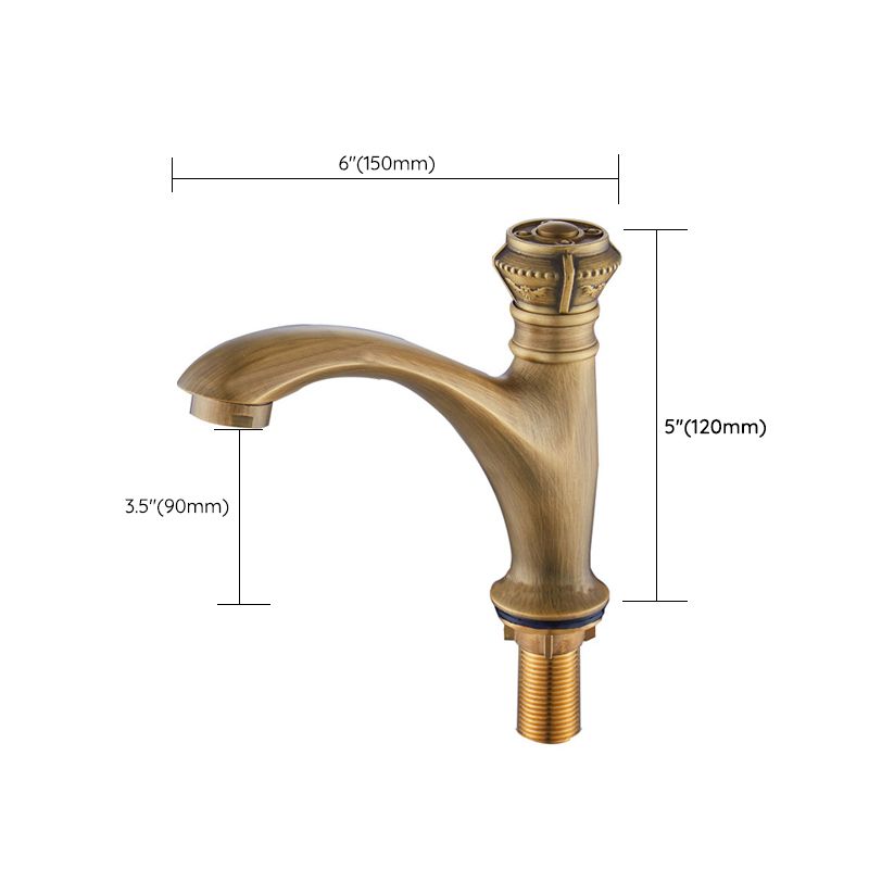 BowLift | Brass farmhouse sink faucet single-hole faucet knob handle bathroom faucet