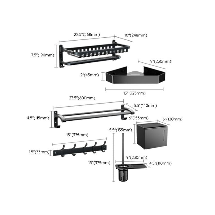 BowLift | Traditional black bathroom accessories single or in set